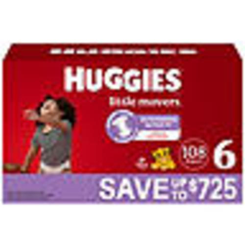 Huggies Little Movers Baby Diapers, Sizes 3-8 - Sam's Club
