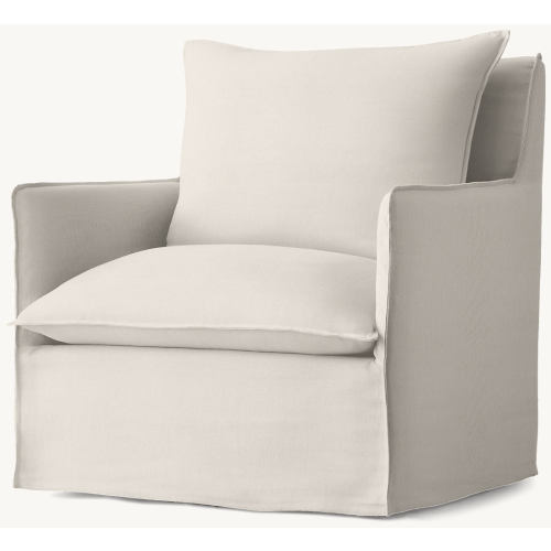 Modern Slipcovered Track Arm Swivel Glider | RH Baby & Child