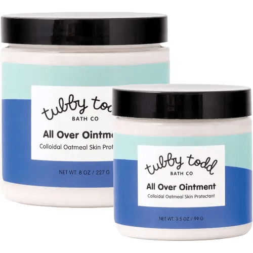 TUBBY TODD All Over Ointment - Baby Eczema Cream - Everyday Multi-Purpose Baby Skin Relief Cream - Sensitive Skin, Dry Skin & Irritation - Steroid & Gluten Free - Lavender Rosemary, 2 Pack 3.5oz & 8oz