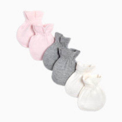 Burts Bees Baby Unisex Baby Mittens, 100% Organic Cotton, 3-Pack Solid Color Infant Scratch Protection Mitts