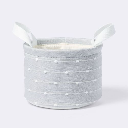 Medium Round Bin with Slub Stitching - Gray - Cloud Island™