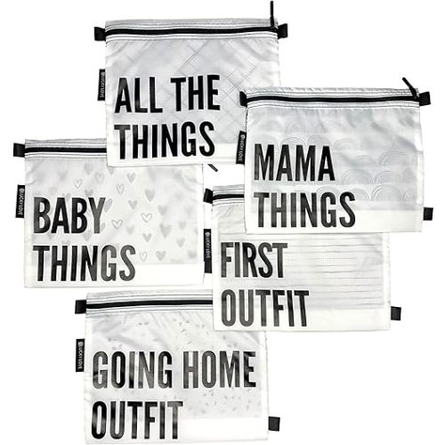 Lucky Love Hospital Bags For Labor and Delivery, Diaper Bag Organizing Pouches and Hospital Bag Essentials For Mom