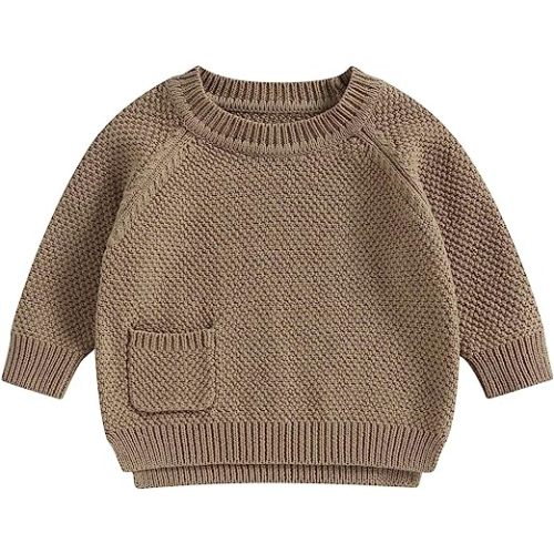 Toddler Baby Sweaters Baby Girl Boy Chunky Knit Sweater Baby Sweatshirt Cute Infant Fall Winter Clothes