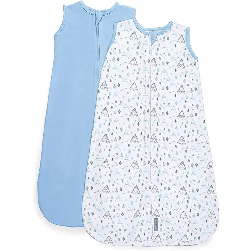 SwaddleMe by Ingenuity Night Sack Sleeper, For Ages 6-12 Months, 16-24 Pounds, Up to 30 Inches Long, 2-Pack Loose-fit Baby Swaddle Sack Wearable Blanket