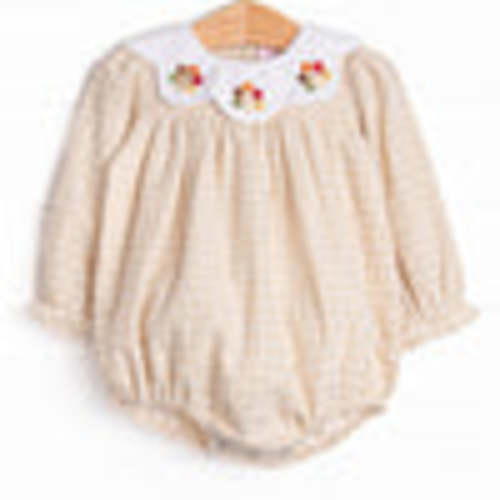 Thanksgiving Turkey Embroidered Bubble, Brown – Stitchy Fish