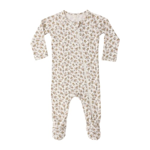 Wildflower Zip Footie, Newborn