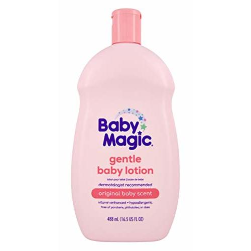 Baby Magic Gentle Baby Lotion, Vitamins & Aloe, Free of Parabens, Phthalates, Sulfates and Dyes, Camellia Oil & Marshmallow Root Original Scent, 16.5 Fl Oz