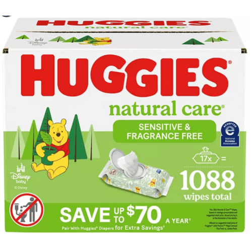 Huggies Natural Care Sensitive Baby Wipes, Fragrance Free, 17 pk., 1088 Wipes - Sam's Club