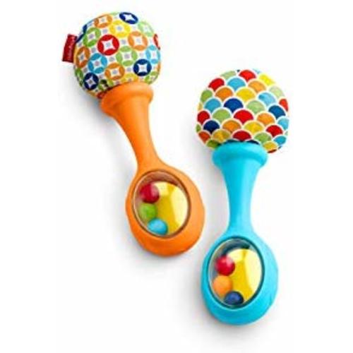 Fisher-Price Rattle 'n Rock Maracas, Blue/Orange [Amazon Exclusive]