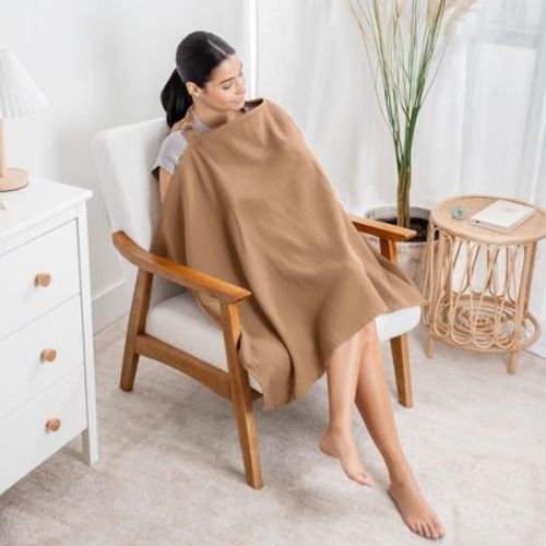 Muslin Nursing Cover for Baby Breastfeeding, Soft & Breathable Breastfeeding Cover for Mom by Comfy Cubs