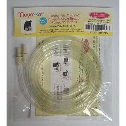 Extra Long Replacement Tubing for Medela Pump in Style and New Pump in Style Advanced Breast Pump - BPA Free, (1 Retail Package Contain 2 Tubes), 54 Inches Long