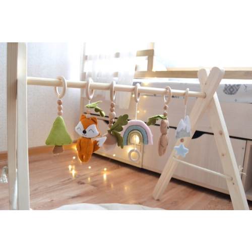 Baby Play Gym Natural Wood Play Gym for Baby Wooden Baby - Etsy