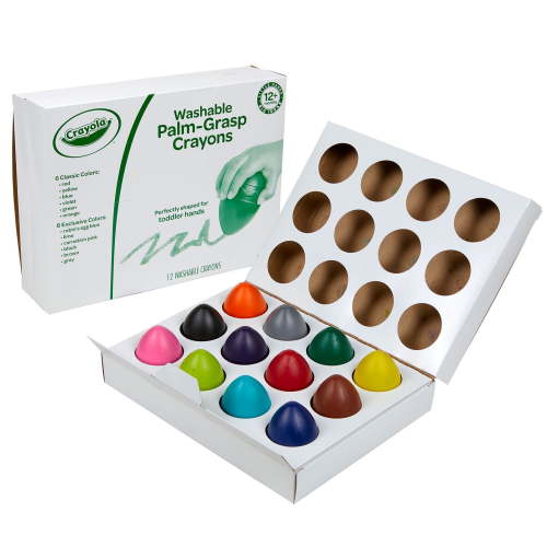 Crayola Egg Crayons (12ct), Jumbo Washable Crayons, Toddlers Crayons, Art Supplies for Kids 12 Months & Up