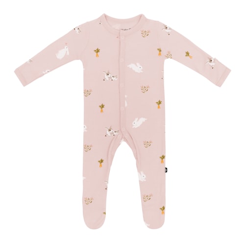 Footie in Blush Rabbit