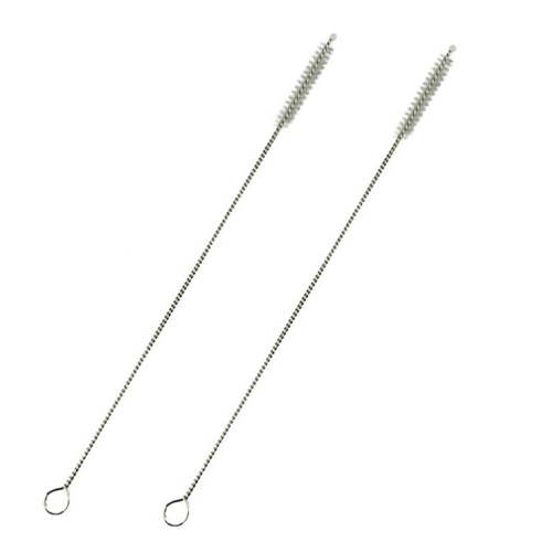 TUTUnaumb 2 Pcs Reusable Metal Straw Cleaner - Extra Long Stainless Steel Brush for Cleaning Reusable Drinking Straws, Water Bottles and Pipes-White