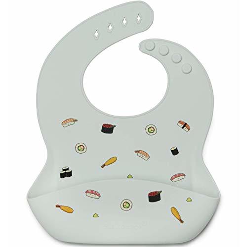 Loulou Lollipop Soft, Waterproof Silicone Feeding Bib for Babies and Toddlers