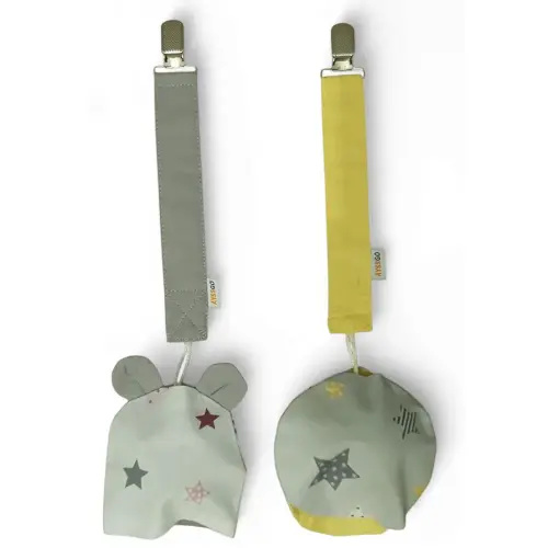 Protective Pacifier Clip & Holder – Handmade, Ultra Durable with Case, 2-Pack, 100% Cotton – Safe & Stylish Baby Essential