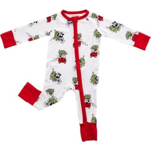 Steamboat Willie Christmas Double Zipper Convertible Romper, 3-6M