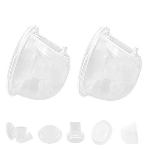 Milk Collector Cup Compatible with Momcozy S12 Pro/S9 Pro Breast Pump, 2Set Replacement Pump Parts with Collector, Duckbill Valve, Flange, Diaphragm, Linker, Not for S12/S9 (27mm)