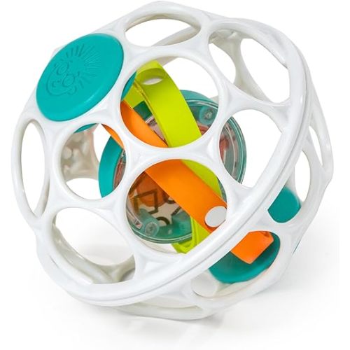 Baby Einstein Grip & Spin Oball Easy Grasp Rattle Toy, BPA Free, 0+ Months