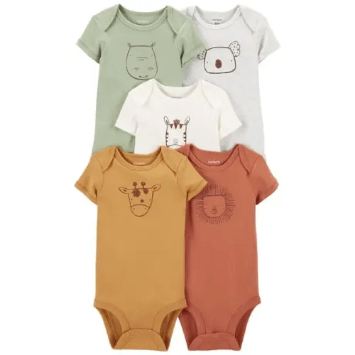 Baby 5-Pack Short-Sleeve Bodysuits - Carter's | Carter's