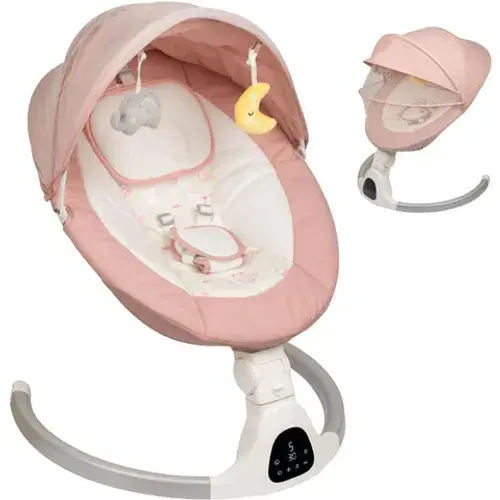 Cuteably Electric Baby Swing - Pink | Baby Bunting AU