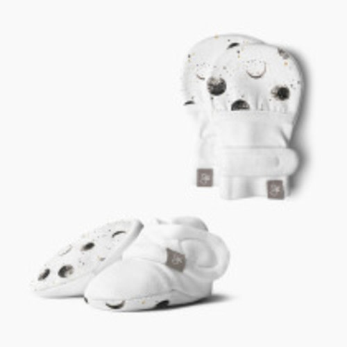 Goumi Kids Stay on Baby Mitts + Boots Bundle - Many Moons, 0-3 Months