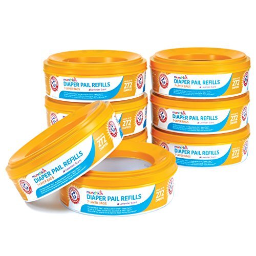 Munchkin® Arm & Hammer Diaper Pail Refill Rings, 2,176 Count, 8 Pack (272 Count each) - 1 Count (Pack of 8)