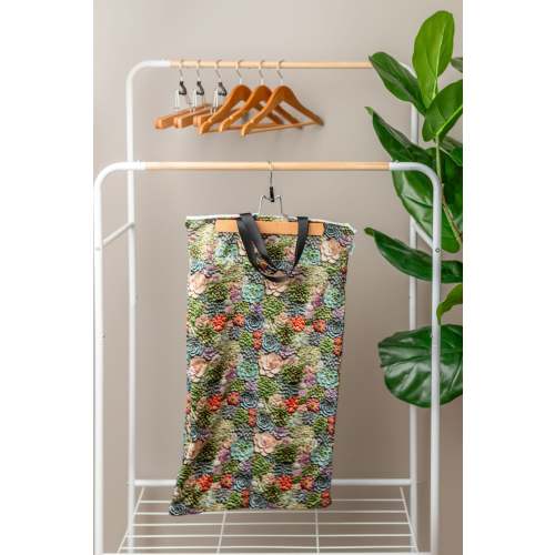 Patterned Large Zipper Hanging Wet Bag, Laundry Bag with Handles