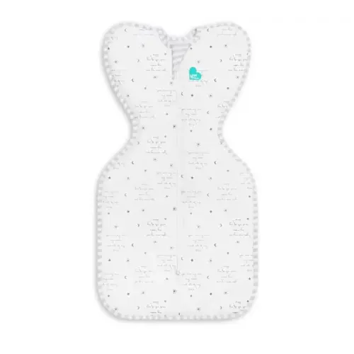 Love to Dream Swaddle Up, Arms Up Position, Light and Ultra-Breathable Cotton - Versatile - Wearable Blanket - Spring, Summer, Sleep Sack, 0.2TOG, You are My White, Small