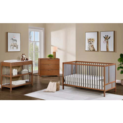 Suite Bebe, 3-in-1 Crib, Walnut/Charcoal, Convertible