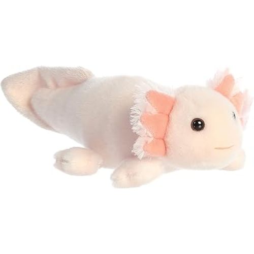 Aurora® Adorable Mini Flopsie™ Axel Axolotl Stuffed Animal - Mini Companions Ready for Playful Adventures - for Kids All Ages, Toddlers, Adults, and Families - Pink 10 Inches