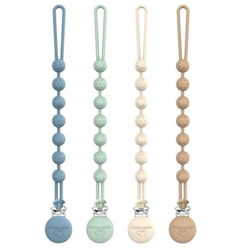 Cuddle Campus Silicone Pacifier Clip 0-6M (4 Pack)