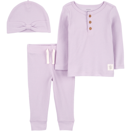 Purple Baby 3-Piece Drop Needle Outfit Set | Carter’s Oshkosh Canada