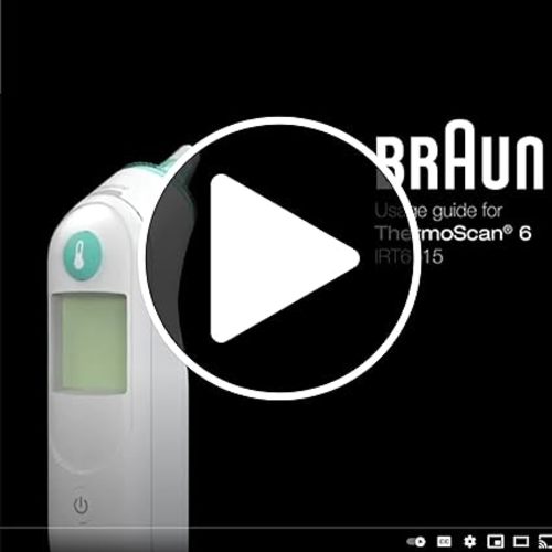 Braun ThermoScan 6, IRT6515 – Digital Ear Thermometer for Adults, Babies, Toddlers and Kids – Fast, Gentle, and Accurate with Color Coded Results