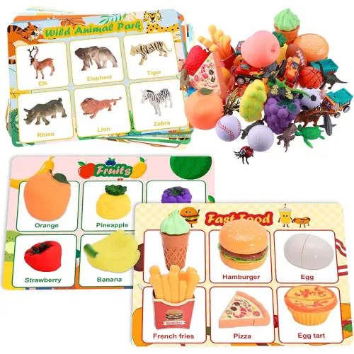 Sorting Toys for Toddlers, Learning Education Toys Montessori Toys, Multiple Theme Playset, Fine Motor Skills Games, Preschool Learning Activities Sensory Toys for 2+ Year Old Kids Boys and Girls