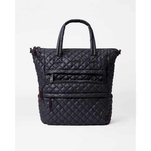 Metro Utility Quilted Backpack in Black | MZ Wallace