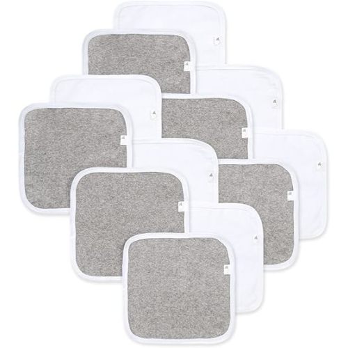 Burt's Bees Baby Infant Washcloths, 100% Organic Cotton, Soft and Super Absorbent Knit Terry Wash Cloth - 6 Pack Set