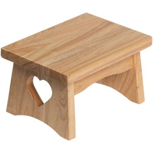eHemco Rectangular Solid Hardwood Step Stool for Adults and Kids, 7.5 Inches Height/Unfinished
