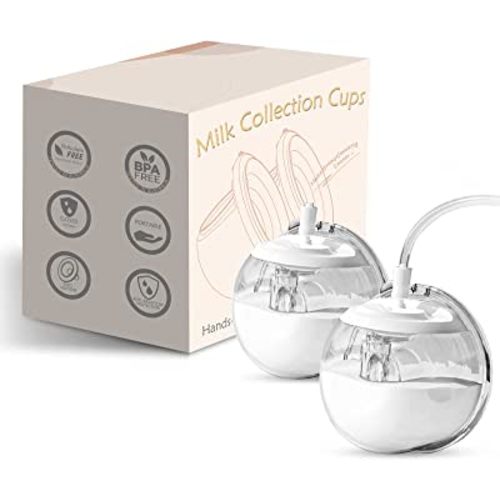 Wearable Silicone Milk Collection Cups,Closed System BreastMilk Collector Cup Works with Baby Buddha,Spectra,Medela,Ameda MYA,Zomee,Freemie(24mm-2PCS)