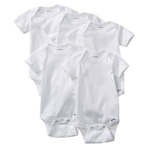 Gerber® Onesies® Newborn 5 Pack Short-Sleeve Bodysuit - White 0-3 months
