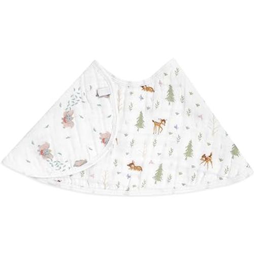 aden + anais Essentials Disney Baby Burpy Baby Bib, 100% Cotton Muslin, Soft Absorbent 4 Layers, Multi-Use Burp Cloth and Bib, 22.5” X 11”, Single, Disney + Friends
