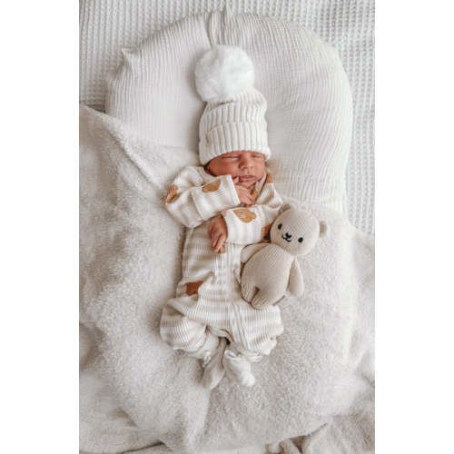 Bear Stripe Ribbed Onesie – Indigo Dreams Handmade