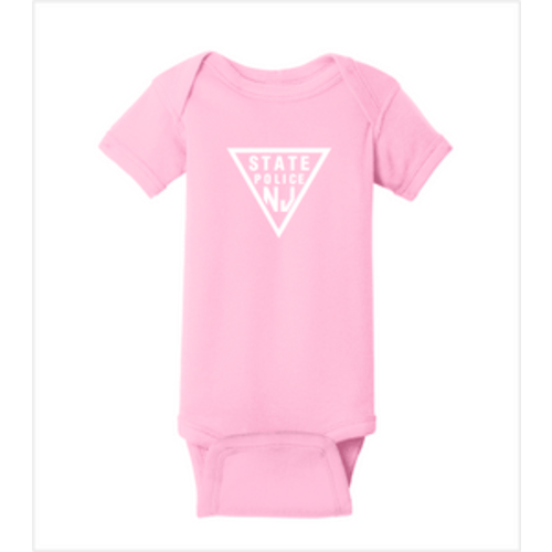 Infant ONESIE, PINK with Printed Logo