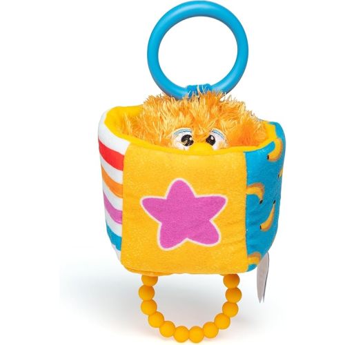 Ms. Rachel Official Herbie Sensory Take-Along Toy, Baby Swing & Baby Stroller Teething Toys w/Rattle & Clip, Toddler Toys for Girls & Boys Ages 3 Months to 1+
