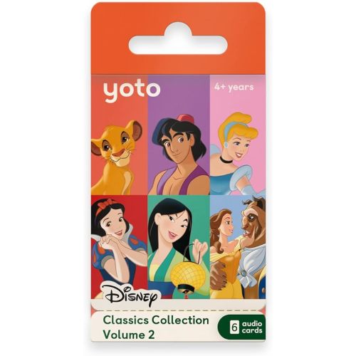 Yoto Disney Classics Collection: Vol. 2 – Kids 6 Audio Cards for Use with Player & Mini All-in-1 Audio Device, Educational Screen-Free Listening with Fun Playtime Bedtime Travel Stories, Ages 4+