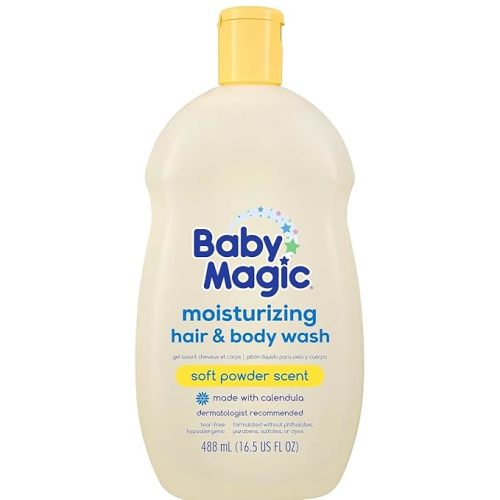 Baby Magic Moisturizing Hair & Body Wash, Soft Powder Scent, 16.5 Fl Oz