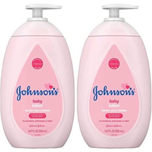 Johnsons Baby Lotion 16.9 Ounce Pump (500ml) (2 Pack)