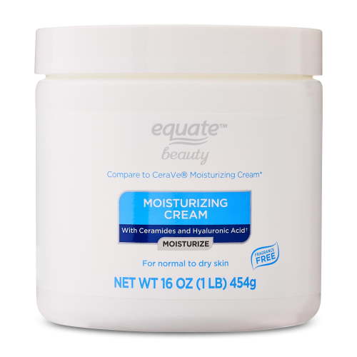 Equate Moisturizing Cream with Ceramides and Hyaluronic Acid, 16 oz Jar