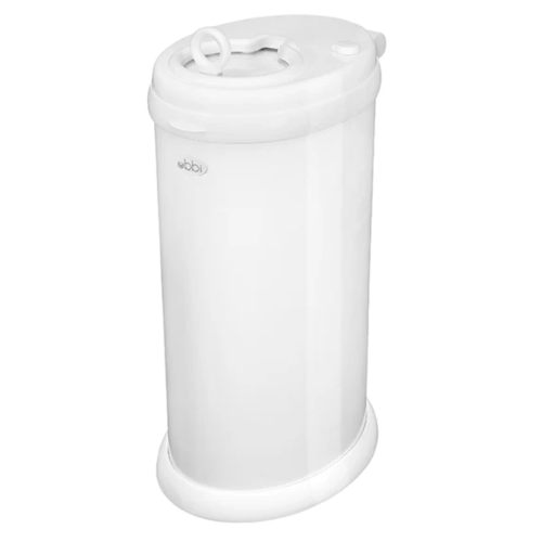 UBBI stainless steel diaper pail - WHITE